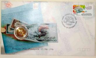 Kis érmés boríték tétel - Aland 2002. 1Euro T:1 + Indonézia 1995. 1000Rp T:1 + Hollandia 1736. 1Duit...