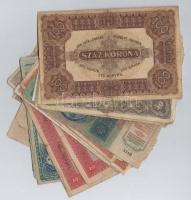 32db-os vegyes magyar korona bankjegy tétel T:III-IV
