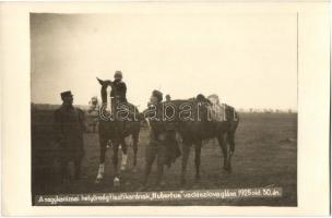 1925 Nagykanizsa, Helyőrségtisztikar "Hubertus" vadászlovaglása október 30-án /  Hunting r...