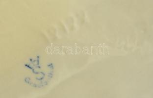 Gräfenthal Kakasok, kézzel festett, jelzett, kopott, 22x15 cm