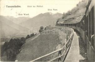 4 db RÉGI külföldi vasútállomásos képeslap; Suez, Nikolaiev, Tauernbahn, Tauerntunnel / 4 pre-1945 E...