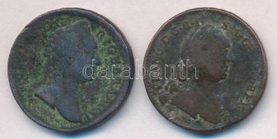 Csehország / Történelmi tartomány 1762P 1kr Cu "Mária Terézia" + Ausztria 1762W 1kr Cu "Lotharingiai Ferenc" T:2,2- Bohemia 1762. 1 Kreuzer Cu "Maria Theresia" + Austria 1762W 1 Kreuzer Cu "Franz von Lothringen" C:XF,VF