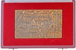1971. VII. Nyári Úttörő Olimpia - Miskolc fém emlékplakett tokban (120,5x72mm) T:2