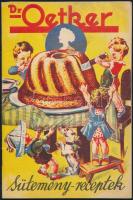 cca 1930 Dr. Otker sütemény-receptek. Bp., Révai. Papírkötés, 31 p. Jó állapotban.