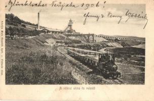 Gömörrákos, Rakos; Rákosi bánya akna és rakodó, ipari vasút. Matz Gusztáv kiadása / mine, industrial railway (EM)