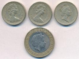 Nagy-Britannia 1983-1985. 1Ł (3xklf) + 2001. 2Ł T:2,2-
Great Britain 1983-1985. 1 Pound (3xdiff) + ...