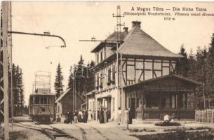 Tátraszéplak, Tatranska Polianka, Westerheim; Villamos vasúti állomás / tramway station