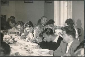 1959 Tihany, MTA Biológiai Kutatóintézete Lóczy Lajos nevű hajójának vízre bocsájtása, 11 db fénykép...