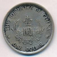 Kína / Köztársaság 1912. 1$ fém hamisítványa T:2,2- China / Republic 1912. 1 Dollar metal fake C:XF,VF