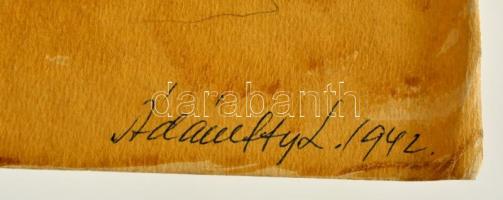 Ádámffy László (1902-?): Kilátás a hegyekre. Akvarell, papír, jelzett, 28×38 cm