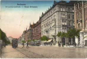 Budapest VI. Britannia szálloda (mai Béke Szálloda), 4-es és 6-os villamosok