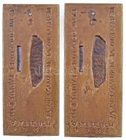 Ausztria 1988. "II. János Pál Ausztriában / Igen a hitre, igen az életre" Br plakett (2x),...