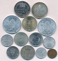 13db-os vegyes magyar és külföldi fémpénz tétel, főleg magyar darabokkal, közte 1db 1992. 200Ft Ag &...