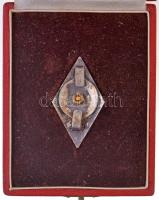 ~1960. "Zrínyi Katonai Akadémia" zománcozott fém jelvény eredeti tokban T:2