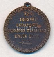 1885. "Az 1885iki Budapesti Országos Kiállítás Emlék Érme"  Br emlékérem füllel. "RUD...