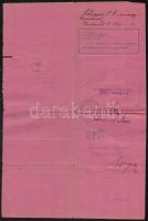 1914 Újpest, A m. kir. honvéd kiegészítő parancsnokság által kiállított népfölkelési igazolványi lap