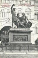 Moscow, Moscou; Monument of Minine and Pojarsky (tear)
