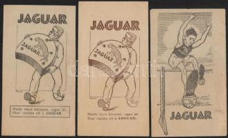 15db Jaguár gumi cipősarok számolócédula, néhány egyforma de más színnel