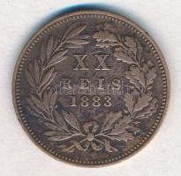 Portugália 1883. 20R Br "I. Lajos" T:2,2- ph.
Portugal 1883. 20 Reis Br "Luiz I&quot...