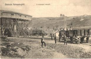 Petrozsény, Petrosani; Kincstári rakodó, iparvasút, vagon. Adler fényirda / mine, treasury loader, industrial railway, wagon