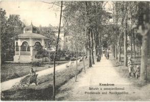 Komárom, Komárno; Sétatér, zenepavilon / promenade, music pavilion  (EK)