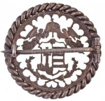 1868-1869. 1Ft Ag címer kivágva és jelvénnyé alakítva