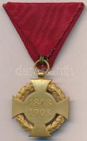 1908. "Polgári Jubileumi Kereszt" aranyozott bronz kitüntetés mellszalagon T:2
Hungary 19...