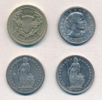 Vegyes: Amerikai Egyesült Államok 1979D 1$ Cu-Ni "Susan B. Anthony" + Nagy-Britannia 1986....