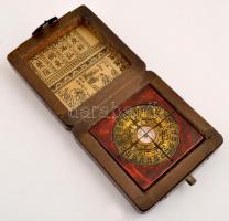 Kínai feng shui iránytű (Lou Pan) mutató, fa dobozban,