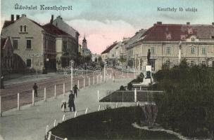 Keszthely, Fő utca, Balatoni Múzeum Egyesület, gyógyszertár, Posta és távirda, Pler Lipót üzlete. Sujánszky József kiadása