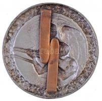 Sződy Szilárd (1878-1939) ~1935. Levente lövész jelvény, ezüstözött Br jelvény (48mm) T:2  Hungary ~...