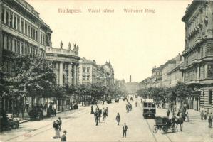 Budapest V. Váci körút, villamosok (EK)