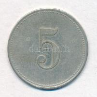 ~1900. "A Magyar Királyi Államvasutak Alkalmazottai Fogyasztási Szövetkezete" 5f(?) értékű...