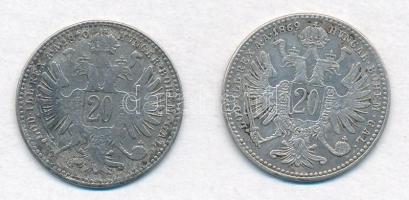 Ausztria 1869-1870. 20kr Ag "Ferenc József" T:2,2-
Austria 1869-1870. 20 Kreuzer Ag &quot...