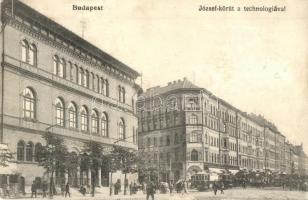 Budapest VIII. József körút, Technológiai és Ipar Múzeum, villamosok (fl)