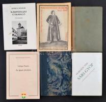6 db dedikált könyv - Kárpátaljai útravaló, Nagyenyedi diákok, Az igazi értelem, Kegyetlen ifjúság, Nyírfaerdő, Sári-gyöp (Plaotai Boris, Erdős René, Hprváth Teri, Kovács Sándor, Juhász István, Lukács Tamás). Kötetenként változó kötésben és állapotban.