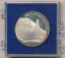 DN Budapest Hilton ezüstözött fém emlékérem (32mm) T:1- (PP) patina