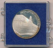 DN &quot;Budapest Hilton&quot; ezüstözött fém emlékérem (32mm) T:1- (PP) patina