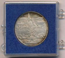 DN "Budapest Hilton" ezüstözött fém emlékérem (32mm) T:1- (PP) patina