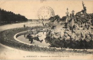 4 db RÉGI francia városképes lap;, Évreux, Bordeaux, versailles / 4 pre-1945 French town-view postcards