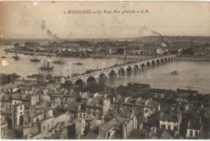 4 db RÉGI francia városképes lap;, Évreux, Bordeaux, versailles / 4 pre-1945 French town-view postca...