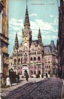 Reichenberg, crematory, town hall, Donauhof  - 3 pre-1945 postcards