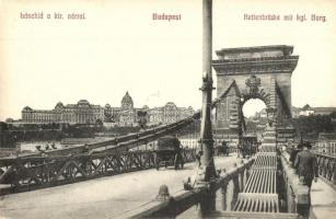 Budapest, Lánchíd - 6 db régi képeslap / 6 pre-1945 postcards