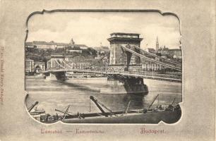 Budapest, Lánchíd - 6 db régi képeslap / 6 pre-1945 postcards