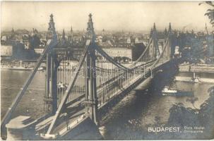 Budapest, Erzsébet híd - 2 db régi képeslap / 2 pre-1945 postcards