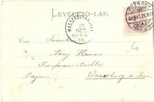 1898 Pozsony, Pressburg, Bratislava; Stefaniegasse / Stefánia út / street view (vágott / cut)