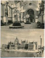 Budapest V. Országház, belső. Képzőművészeti Alap Kiadóvállalat - 10 db modern képeslap tokban / 10 ...