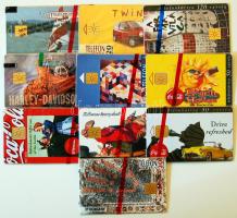 10 db használatlam magyar telefonkártya eredeti csomagolásban (benne 50 egységes Balaton + 5 klf Coca Cola)