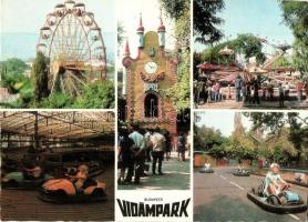 7 db MODERN magyar városképeslap a Budapesti vidámparkból / 7 modern Hungarian town-view postcards f...