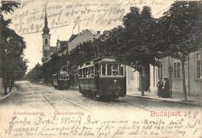 Budapest II. Krisztina körút, villamos (apró lyukak / tiny pinholes)